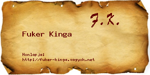 Fuker Kinga névjegykártya